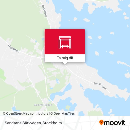 Sandarne Särvvägen karta
