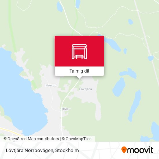 Lövtjära Norrbovägen karta