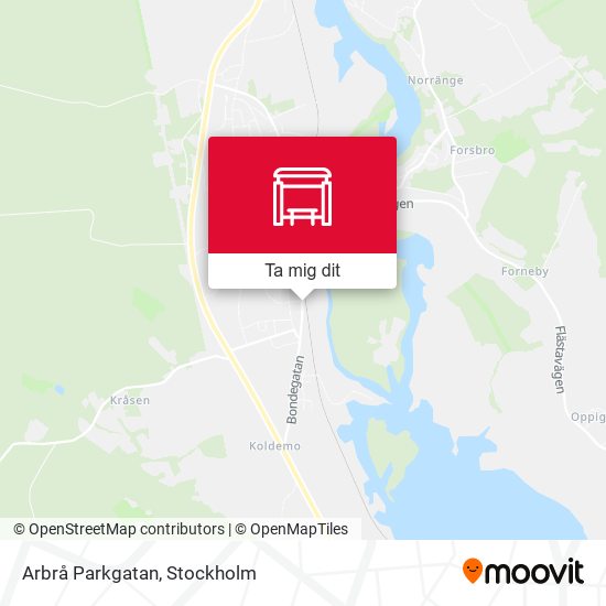 Arbrå Parkgatan karta