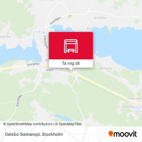 Delsbo Sunnansjö karta