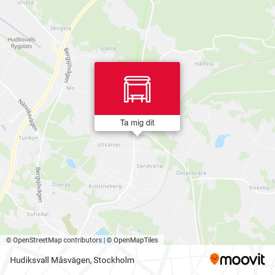 Hudiksvall Måsvägen karta