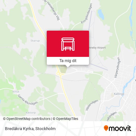Bredåkra Kyrka karta