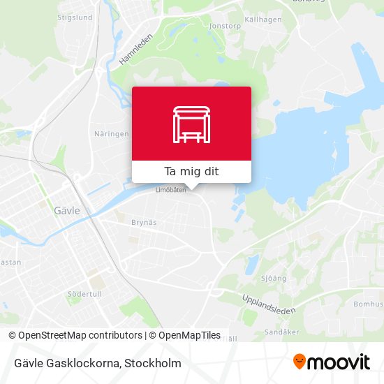 Gävle Gasklockorna karta