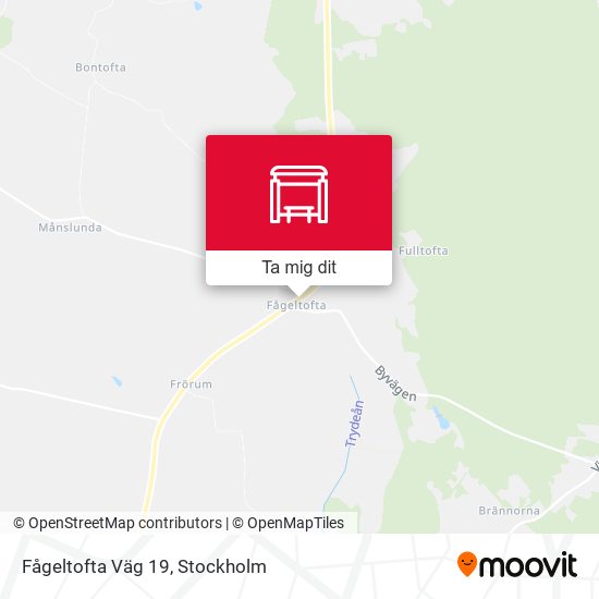 Fågeltofta Väg 19 karta