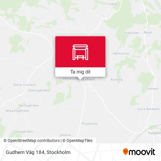 Gudhem Väg 184 karta