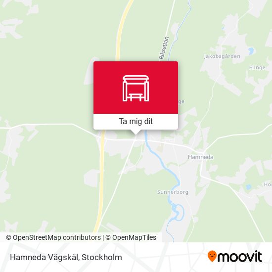 Hamneda Vägskäl karta