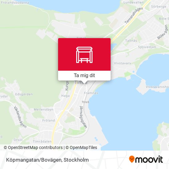 Köpmangatan/Bovägen karta