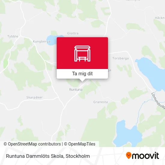 Runtuna Dammlöts Skola karta