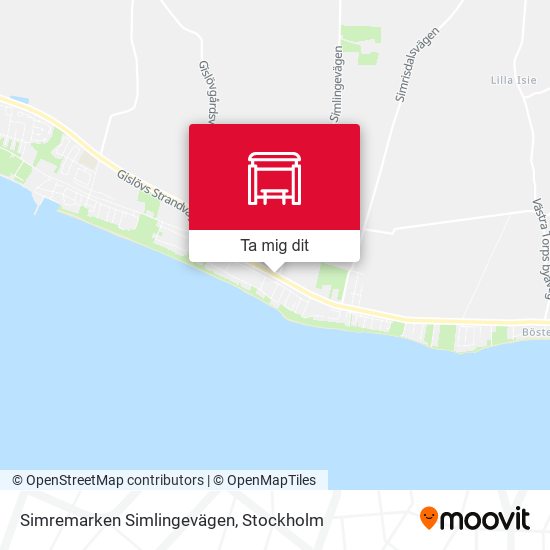 Simremarken Simlingevägen karta