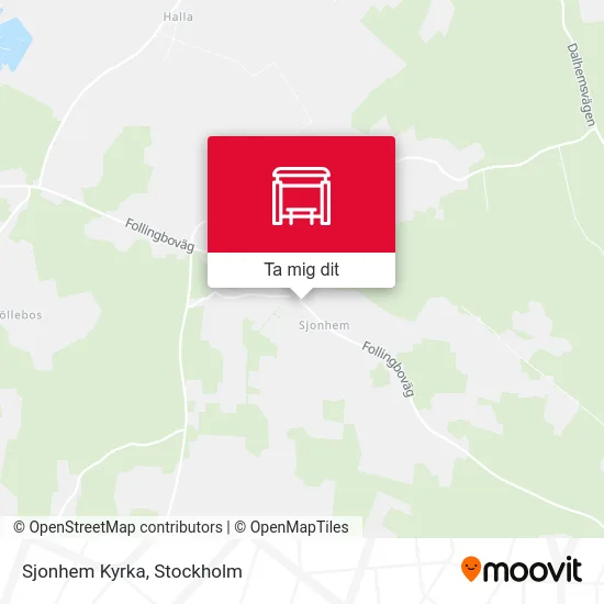 Sjonhem Kyrka karta