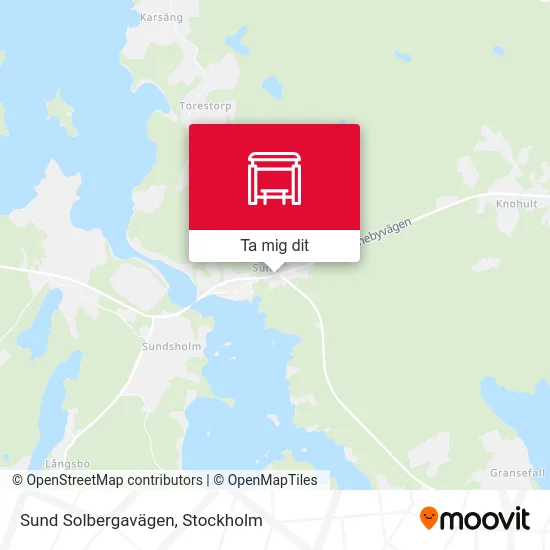 Sund Solbergavägen karta