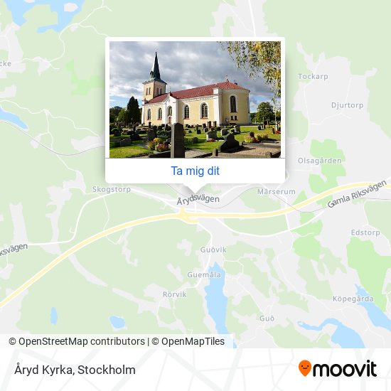 Åryd Kyrka karta