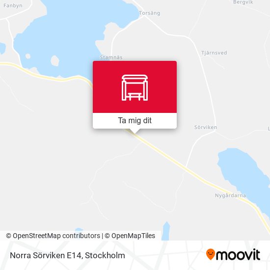 Norra Sörviken E14 karta