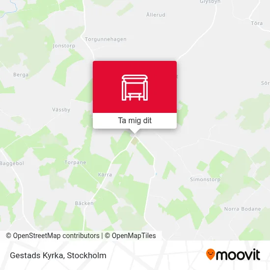 Gestads Kyrka karta