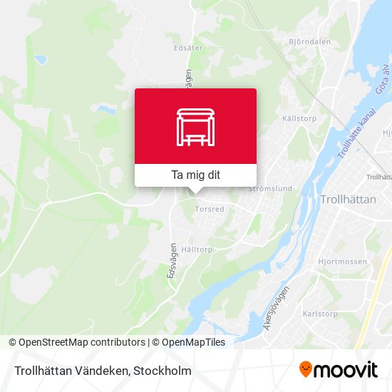 Trollhättan Vändeken karta