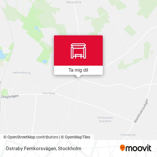 Östraby Femkorsvägen karta