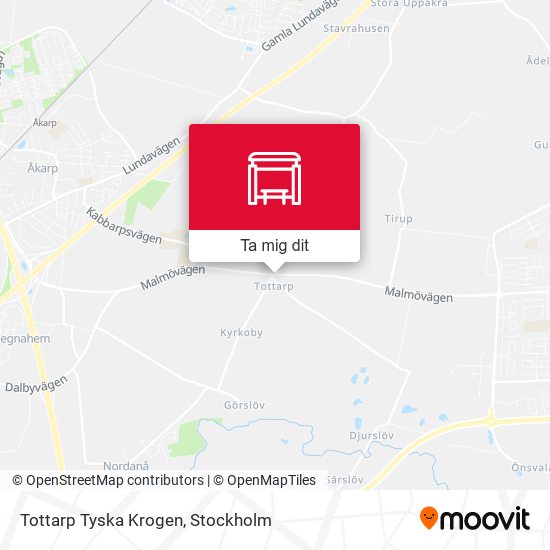 Tottarp Tyska Krogen karta