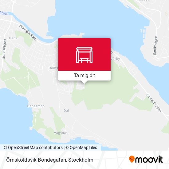 Örnsköldsvik Bondegatan karta