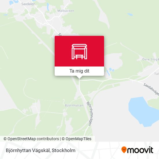 Björnhyttan Vägskäl karta