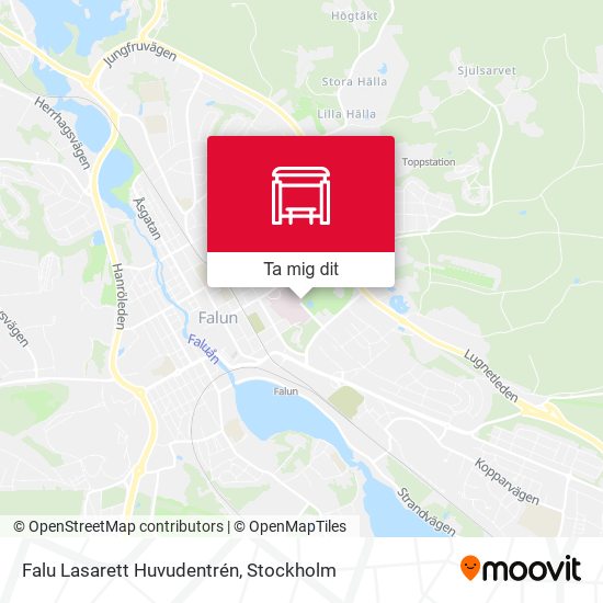 Falu Lasarett Huvudentrén karta