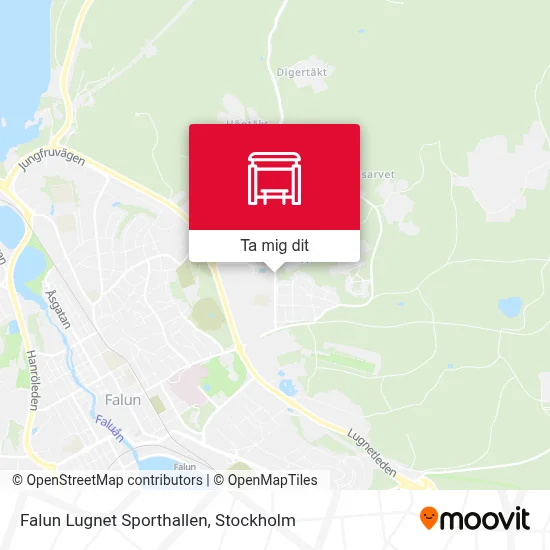 Falun Lugnet Sporthallen karta