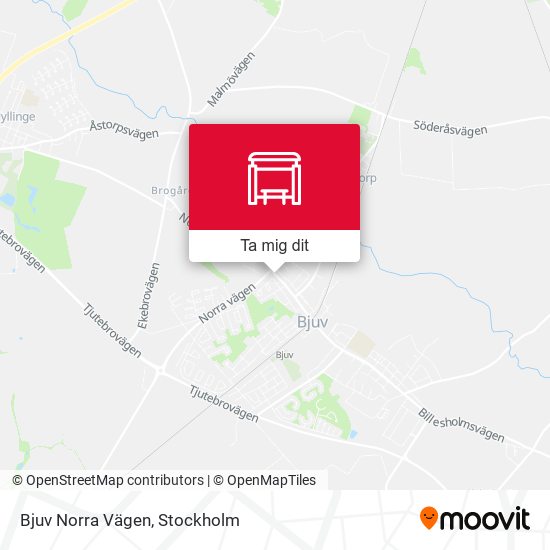 Bjuv Norra Vägen karta
