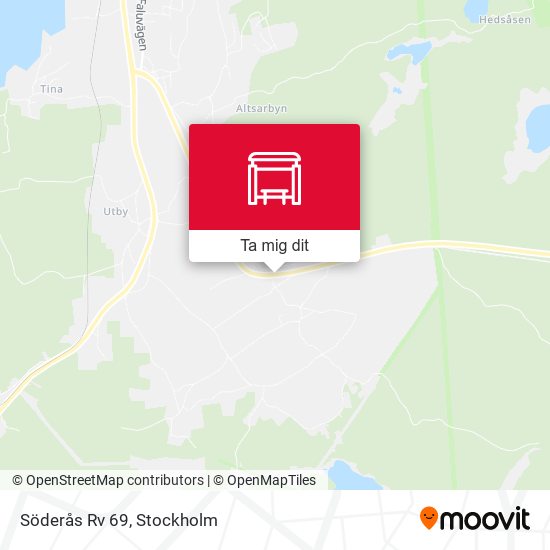 Söderås Rv 69 karta