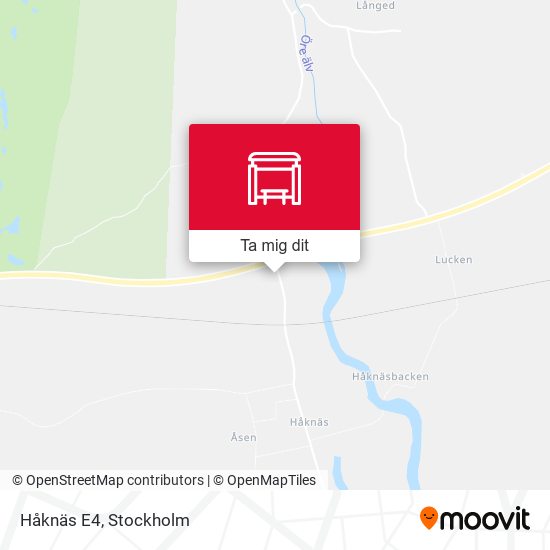 Håknäs E4 karta