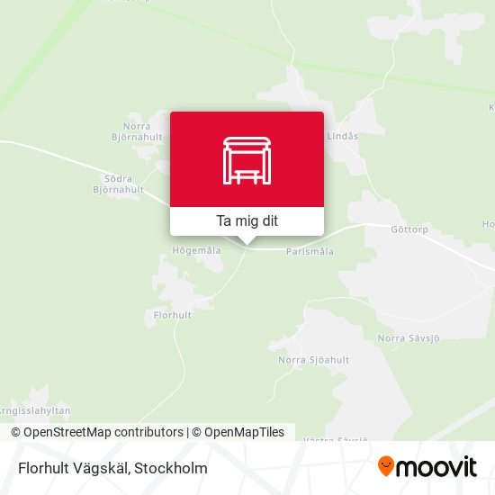 Florhult Vägskäl karta