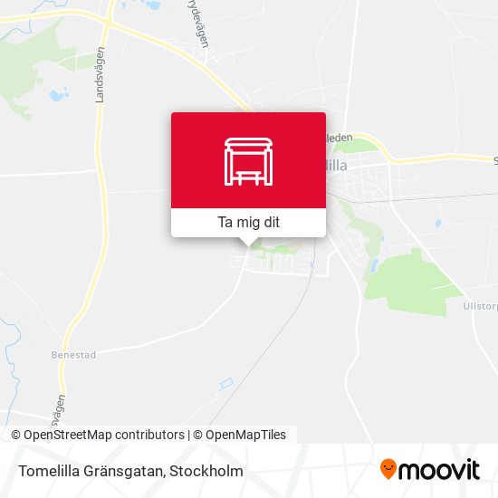 Tomelilla Gränsgatan karta