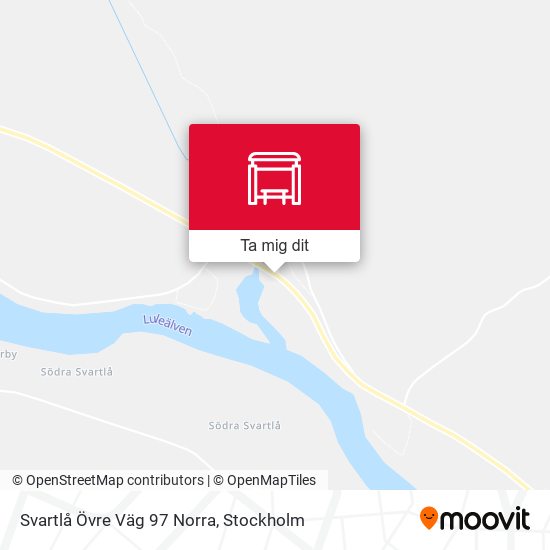 Svartlå Övre Väg 97 Norra karta