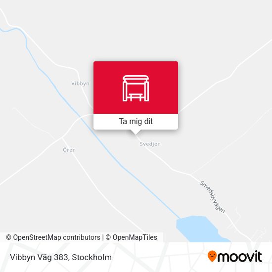 Vibbyn Väg 383 karta