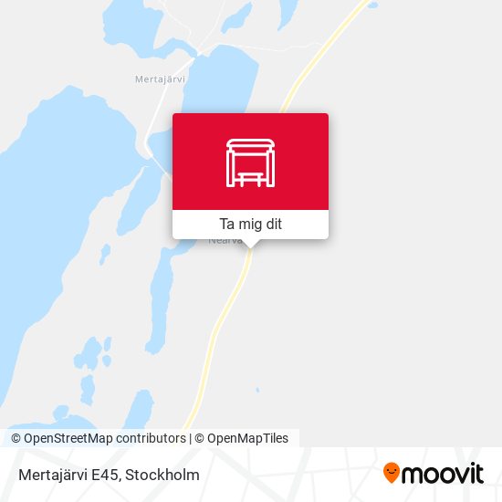 Mertajärvi E45 karta