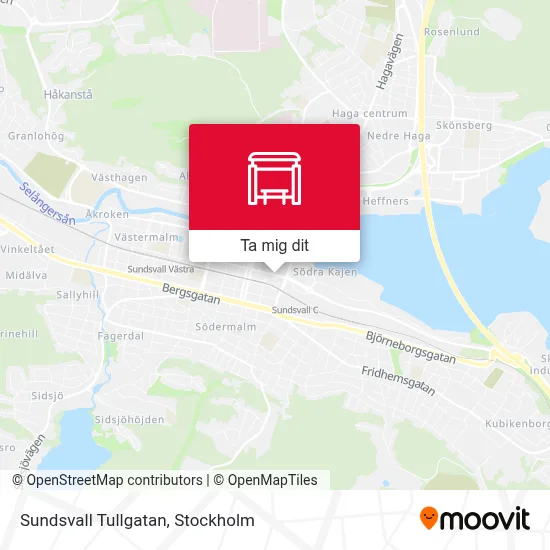 Sundsvall Tullgatan karta