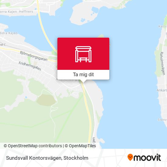 Sundsvall Kontorsvägen karta