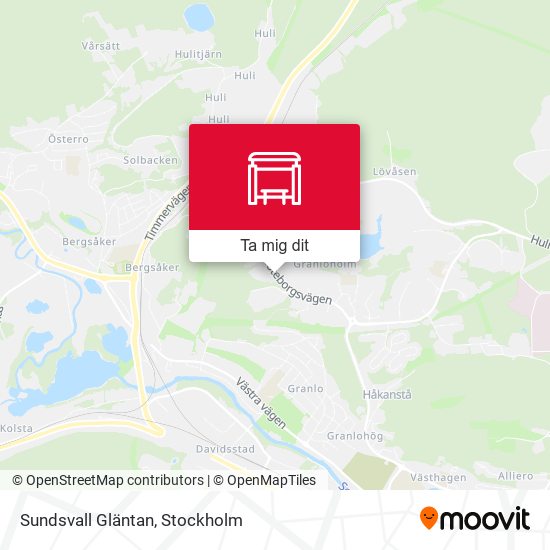 Sundsvall Gläntan karta