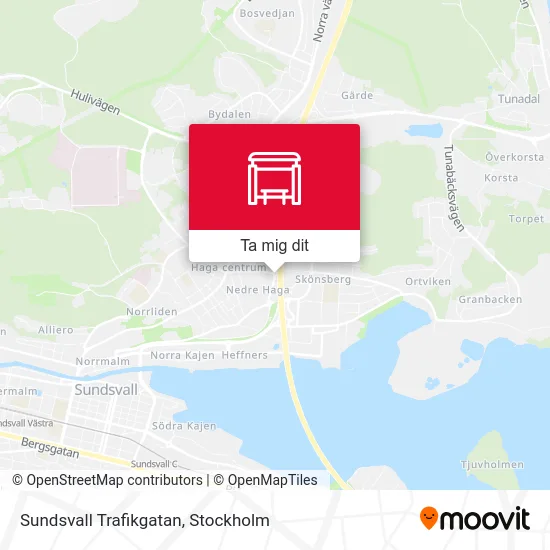Sundsvall Trafikgatan karta