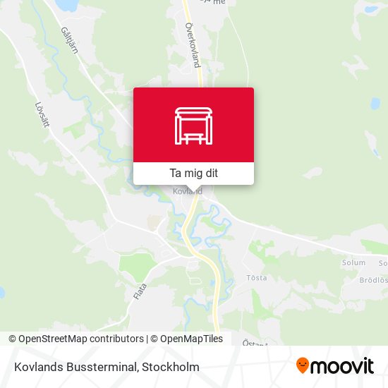 Kovlands Bussterminal karta