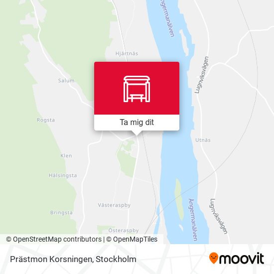 Prästmon Korsningen karta