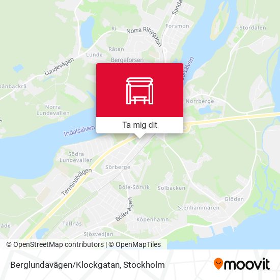 Berglundavägen/Klockgatan karta