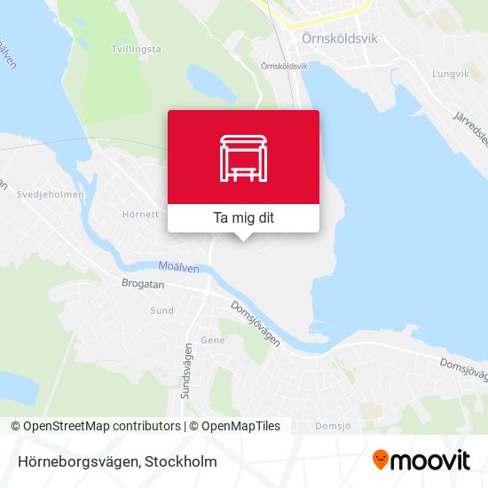 Hörneborgsvägen karta