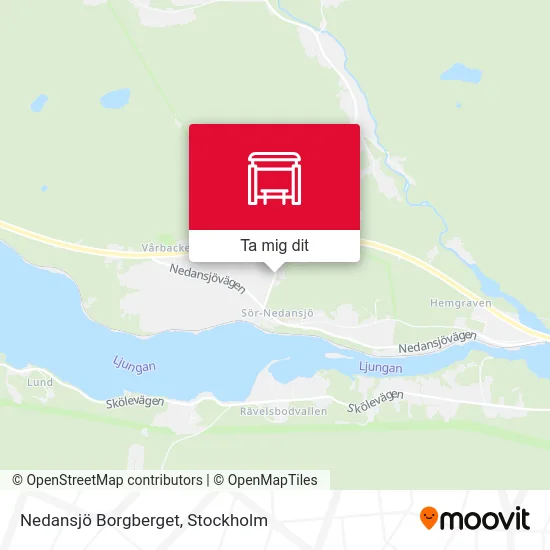 Nedansjö Borgberget karta