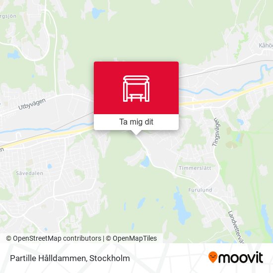 Partille Hålldammen karta