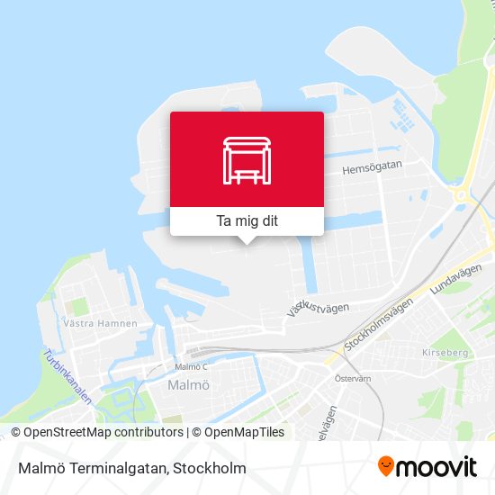 Malmö Terminalgatan karta