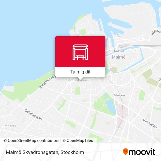 Malmö Skvadronsgatan karta