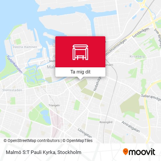 Malmö S:T Pauli Kyrka karta