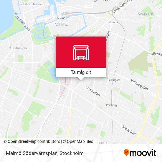 Malmö Södervärnsplan karta