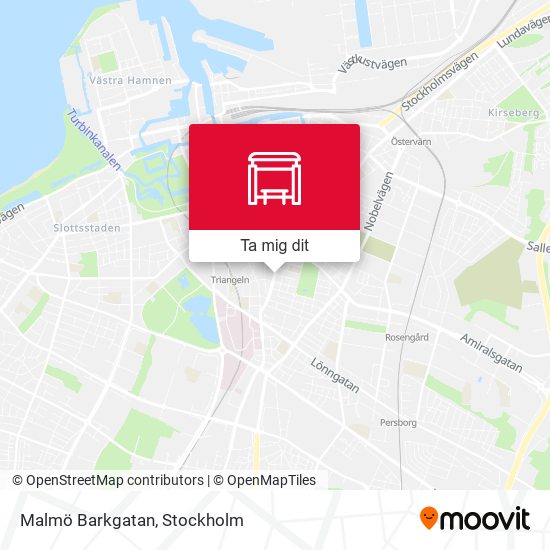 Malmö Barkgatan karta