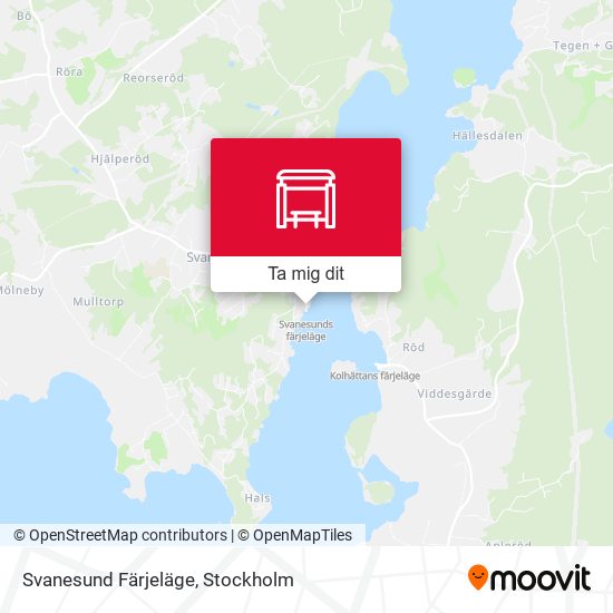 Svanesund Färjeläge karta