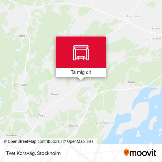 Tvet Korsväg karta